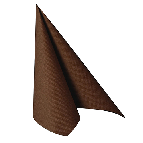 8 x 20 Servietten "ROYAL Collection" 1/4-Falz 40 cm x 40 cm braun