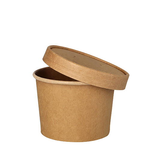 20 x 25 Suppenbecher, Pappe rund 350 ml Ø 9,8 cm · 7 cm braun