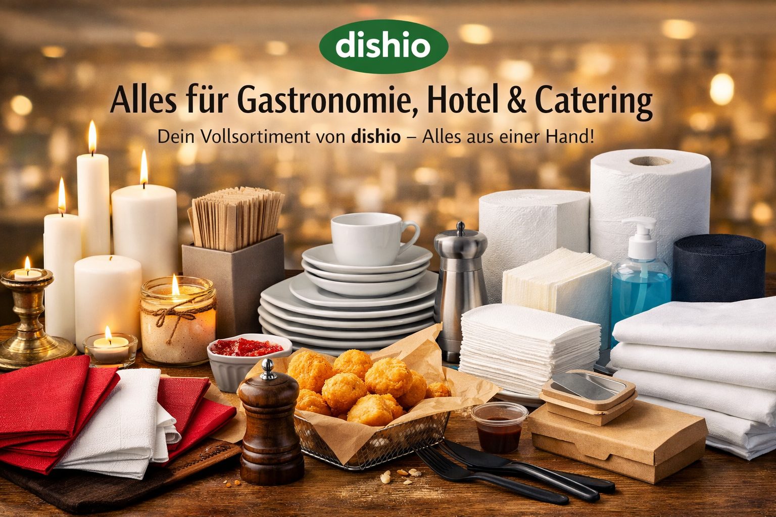 dishio erweitert Sortiment: Gastrobedarf als Vollsortiment – schnell, persönlich, zuverlässig