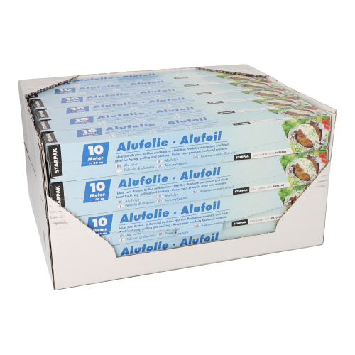 24 x Alufolie 10 m x 30 cm in Faltschachtel