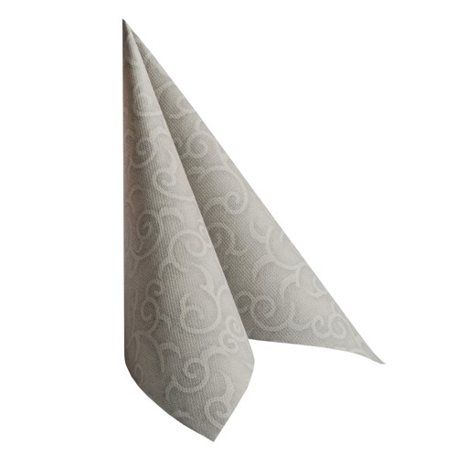 8 x 20 Servietten "ROYAL Collection" 1/4-Falz 40 cm x 40 cm grau "Casali"