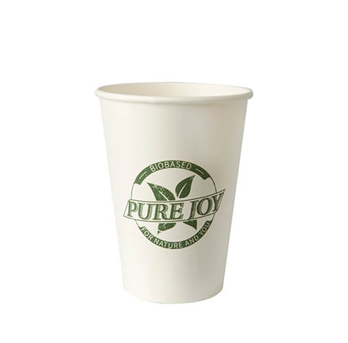 20 x 50 Kaffeebecher to Go, Pappe 0,25 l Ø 8 cm · 10,8 cm weiss "Pure Joy"