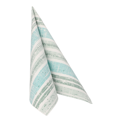 5 x 50 Servietten "ROYAL Collection" 1/4-Falz 40 cm x 40 cm dunkelgrün "Stripes"