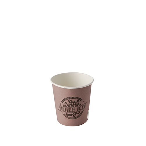 25 x 80 Kaffeebecher to Go, Pappe 0,1 l Ø 6 cm · 6 cm lila "Pure Joy"