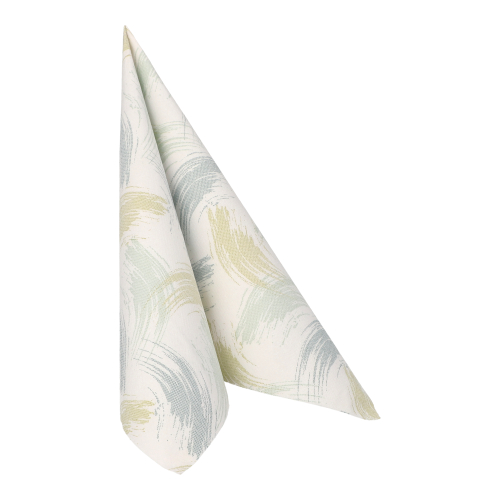 5 x 50 Servietten "ROYAL Collection" 1/4-Falz 40 cm x 40 cm arktikblau "Brushstroke"