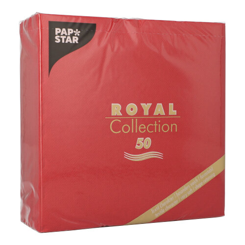 5 x 50 Servietten "ROYAL Collection" 1/4-Falz 40 cm x 40 cm bordeaux