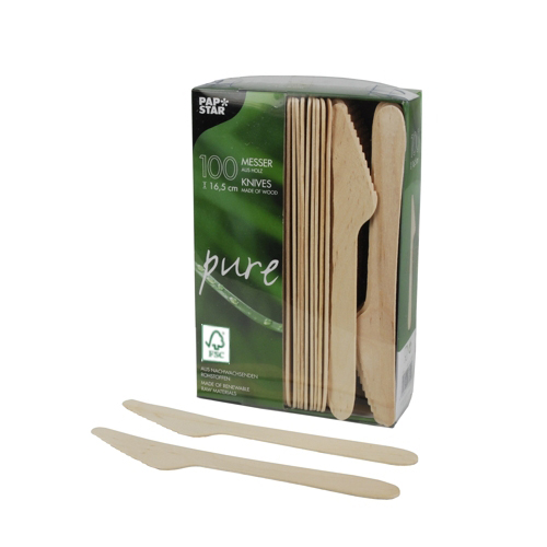 10 x 100 Messer, FSC® Holz "pure" 16,5 cm