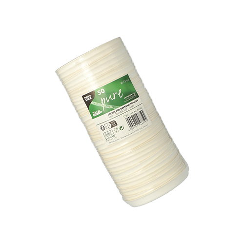10 x 50 Deckel für Dressingschalen Zuckerrohr "pure" Ø 7,5 cm weiss
