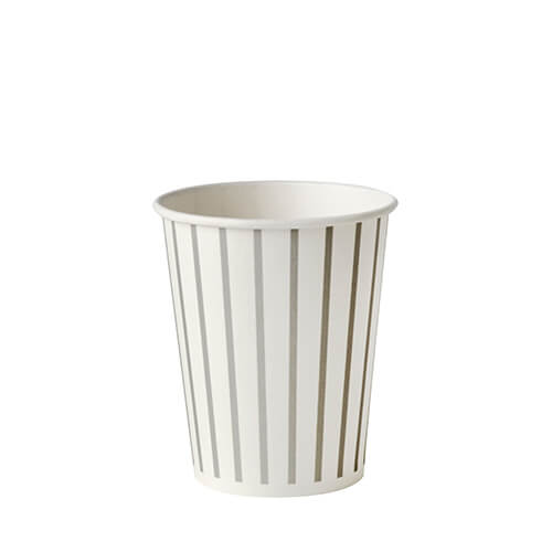 20 x 20 Trinkbecher, Pappe 0,2 l Ø 8 cm · 9,1 cm grau/silber "Wine / Gin Tonic"