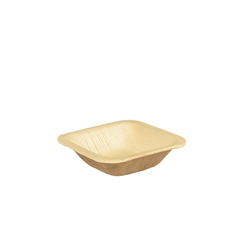 10 x 25 Schalen, Palmblatt "pure" eckig 40 ml 8 cm x 8 cm x 2 cm