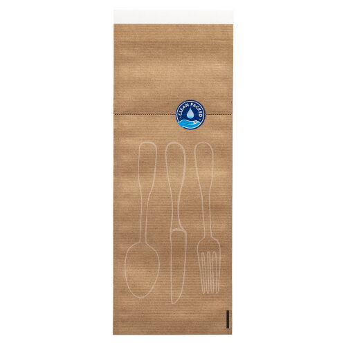 1 x 2000 Besteckbeutel 26 cm x 10 cm natur