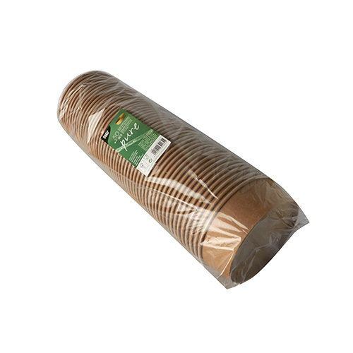 6 x 50 Salatschalen, Pappe rund 500 ml Ø 15 cm · 4,6 cm braun