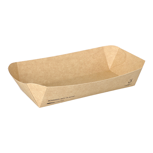 1 x 340 Snacktrays, Pappe "NOTPLA" 5 cm x 8,2 cm x 19,1 cm braun