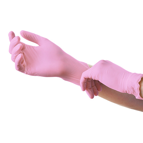 10 x 100 "Medi-Inn Classic" Handschuhe, Nitril puderfrei pink "Nitril Pink Plus" Größe: XS