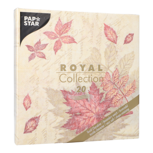 8 x 20 Servietten "ROYAL Collection" 1/4-Falz 40 cm x 40 cm "Autumn Colours"