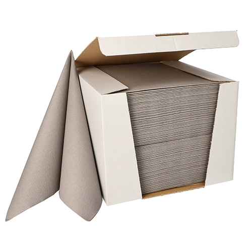 1 x 100 Servietten "ROYAL Collection" 1/4-Falz 40 cm x 40 cm grau
