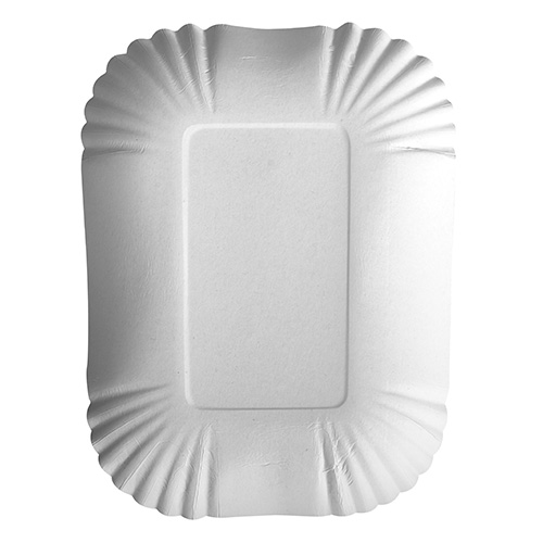 2 x 250 Schalen, Pappe "pure" eckig 13 cm x 17,5 cm x 3 cm weiss