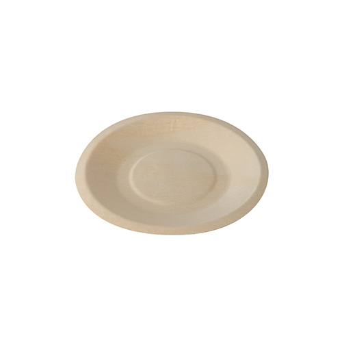 10 x 50 Fingerfood - Teller, Holz "pure" rund Ø 14 cm · 2 cm