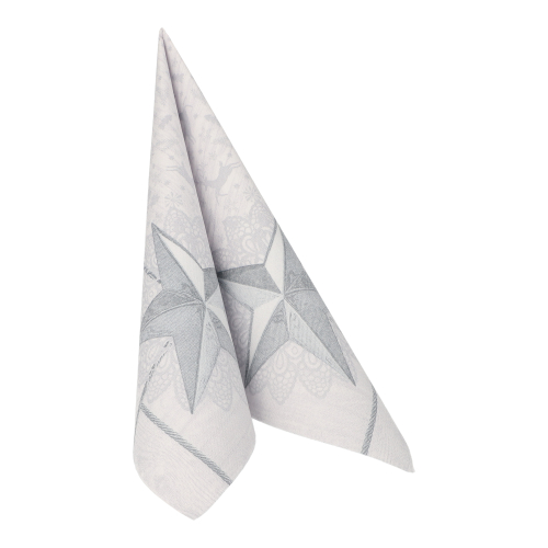 5 x 50 Servietten "ROYAL Collection" 1/4-Falz 40 cm x 40 cm weiss "Rising Star"
