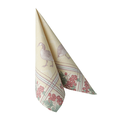 5 x 50 Servietten "ROYAL Collection" 1/4-Falz 40 cm x 40 cm "Goose"