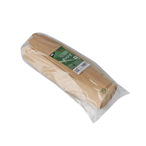 20 x 25 Snackboxen, Pappe eckig 760 ml 9,8 cm x 10 cm x 8,8 cm braun "100% Fair"