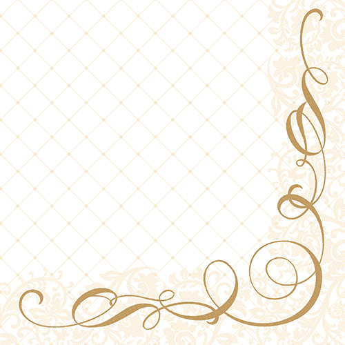 5 x 50 Servietten "ROYAL Collection" 1/4-Falz 40 cm x 40 cm gold "Megan"