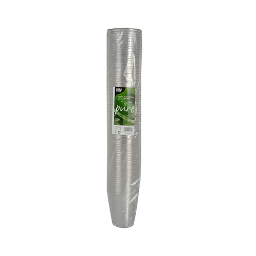 16 x 70 Einwegbecher, PLA "pure" 0,3 l Ø 9,5 cm · 11 cm glasklar mit Schaumrand