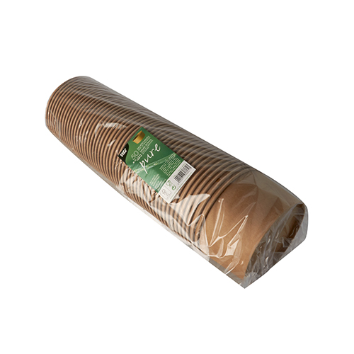 6 x 50 Salatschalen, Pappe rund 1000 ml Ø 15 cm · 7,5 cm braun