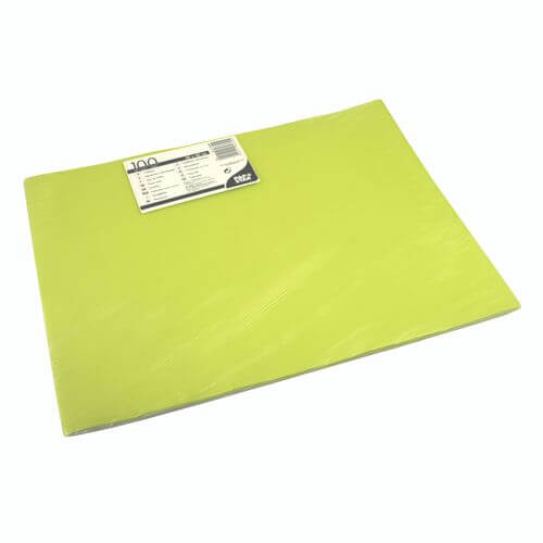 10 x 100 Tischsets, Papier 30 cm x 40 cm limonengrün