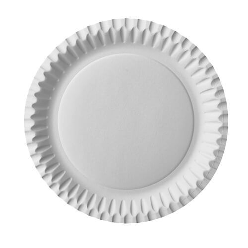 8 x 100 Pappteller rund Ø 23 cm weiss