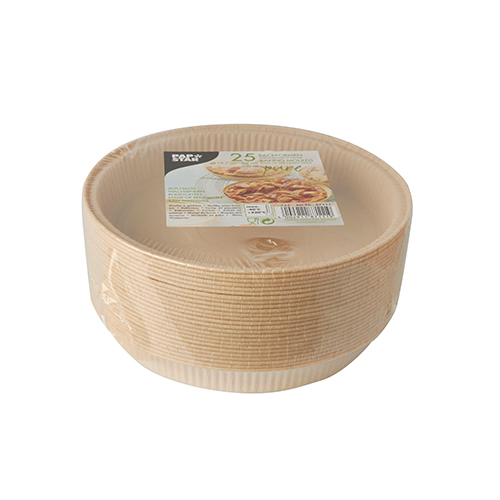 6 x 25 Backformen "pure" 600 ml Ø 19,7 cm · 2,7 cm braun