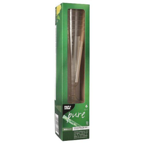 20 x 6 Sektgläser, PLA "pure" 0,1 l Ø 5,5 cm · 16,5 cm glasklar mit glasklarem Fuß
