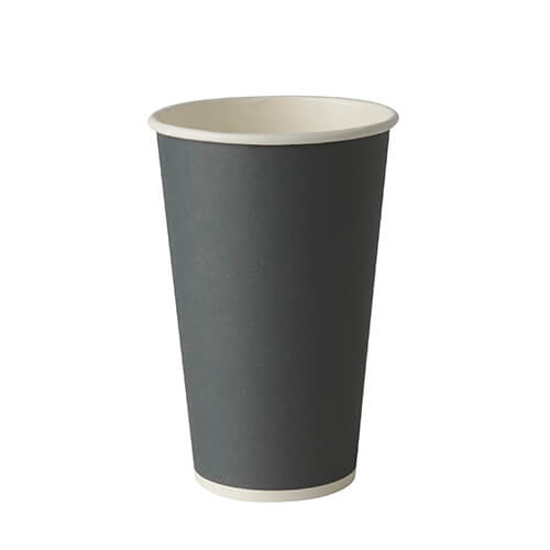 20 x 20 Trinkbecher, Pappe 0,4 l Ø 9 cm · 13,5 cm grau "Beer"