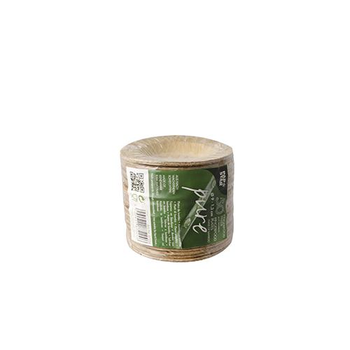 10 x 50 Fingerfood - Teller, Bambus "pure" rund Ø 9 cm · 1,3 cm
