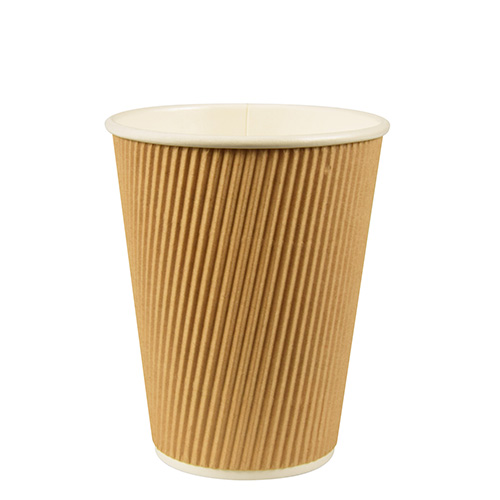 20 x 25 Kaffeebecher to Go, Pappe 0,3 l Ø 9 cm · 11 cm Ripple Wall