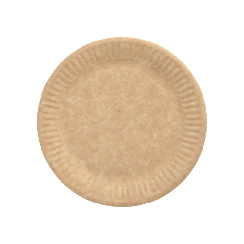 20 x 100 Pappteller "pure" rund Ø 15 cm braun