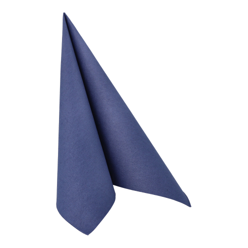 5 x 50 Servietten "ROYAL Collection" 1/4-Falz 40 cm x 40 cm dunkelblau