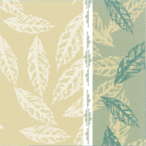 5 x 50 Servietten "ROYAL Collection" 1/4-Falz 40 cm x 40 cm grün "Autumn"
