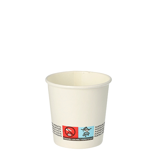 20 x 50 Trinkbecher, Pappe 0,1 l Ø 6 cm · 6 cm weiss