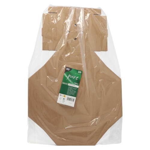 10 x 20 Burgerboxen, Pappe "pure" 10 cm x 13 cm x 13 cm braun faltbar, klein