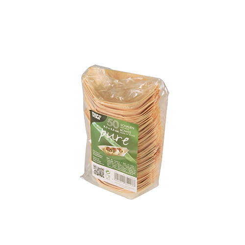 10 x 50 Fingerfood - Schalen, Holz "pure" 8,5 cm x 5,5 cm "Schiffchen"