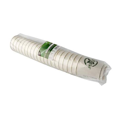24 x 20 Kaffeebecher to Go, Pappe 0,2 l Ø 8 cm · 9 cm weiss "Pure Joy" doppelwandig