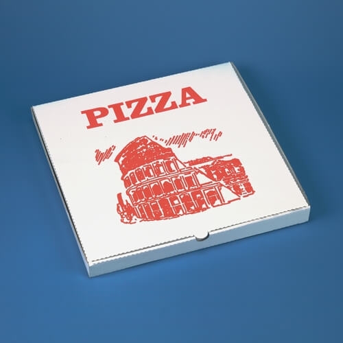 Pizzakartons eckig 28 cm x 28 cm x 3 cm